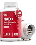 NAD+ Assorbimento ottimale Nicotinamide Riboside 300 mg | 90 Capsule | Anti-età e anti-stanchezza | NAD+ Booster, Energia Cellulare e Vitalità | Senza Glutine | Senza OGM