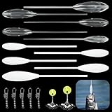 Annyswit 17 Pezzi Galleggianti Pesca Trota Lago Kit, Kit Pesca Lago con 5 Girelle Tripla & 20 Stopper Pesca di Gomma, 6-20g Bombarda Galleggiante e Semi Affondanti, per Pesci di Fondo e Acqua Bassa