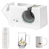 QWORK® Pressa per sublimazione per tazze da 350 ml - 3 impostazioni di temperatura 160/180/200℃ e 2 timer 200s/300s - Compatibile con inchiostro infusibile e fogli di trasferimento