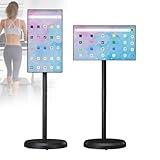 URJWAN Smart TV Portatile con Monitor Touchscreen, Ampio Display IPS Fhd con Dolby Vision, Batteria Integrata, Supporto Mobile Regolabile, per Casa/Ufficio 21.5-4/64G