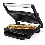 Princess Piastra per Panini Grill 112415, 2000 watt, 30 x 24 cm, Coperchio galleggiante, Nero, Acciaio Inox