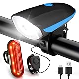 Gobikey Luci Biciclette LED, Anteriore e Posteriore USB Ricaricabile e Impermeabile IP65, 1200 mAh luci MTB per Uomini Donne, Bambini, Combinazione di Luci per Mountain Bike Impermeabili