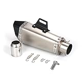Shkalacar Silenziatore di Scarico per Moto, 1,5-2 '' Tubi di Scarico universali Silenziatore Tubo di Coda Resistente alle Alte Temperature per Moto Yamaha ATV ZX6R 10R Z900 Z800 R3 R25 R6