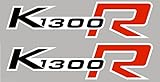 labelbike - 2 Adesivi Serbatoio per compatibile con BMW K1300R K1300, nero - rosso 15x4
