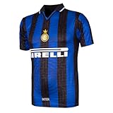 Inter 98 Retro Football Shirt, 1997-98 Unisex Adulto, Blue-Black, S