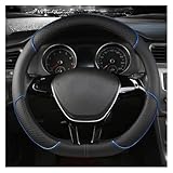 Per D&acia Per Duster Ⅰ SUV 2010-2017 Coprivolante Per Auto Ultrasottile E Traspirante In Pelle E Fibra Di Carbonio Auto Coprivolante(BlackBlue,D)