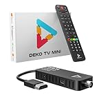 Deko TV MINI Stick - Decoder Digitale Terrestre 2025 WiFi - DVB-T2 Decoder PVR HEVC - Main 10 Bit - USB WiFi Multimedia PVR [2in1 telecomando].