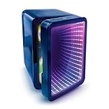 So Chill Mini frigo Infinity effetto LED, alimentato tramite USB, mini dispositivo di raffreddamento portatile con luci a LED, giocatori, studenti, viaggi in casa/auto, adesivi inclusi, 6 lattine