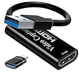 Papeaso scheda acquisizione video, 4K HDMI a USB Game capture card, Full HD 1080p per l'editing di video/giochi/streaming/insegnamento online (nero)