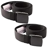 2 cinture con scomparto segreto per denaro, da uomo, per viaggi, sport all'aria aperta, sicurezza quotidiana, avventura, nascondiglio per soldi, viaggio, Nero , taglia unica, Semplice