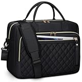 RAINSMORE Borsa Porta PC 17,3 Pollici Borsa Lavoro Donna Impermeabile Borse Computer Borse Documenti Messenger Portadocument per Università Insegnante Ufficio Nero