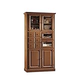 Mar.c.a. Design - Mobile Dispensa Arte Povera in Legno 107x45x203 cm - Dispensa Credenza per Cucina con 8 Cassetti e 4 Ante - Made in Italy