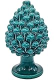 sicilia bedda - Pigna in Ceramica Siciliana - Prodotto Realizzato Interamente a Mano - Pigna Decorativa (Verde Acqua, 13x8Cm)