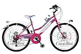 Bicicletta Bambina MTB 24 LINCY 6V - Ruote 24" (fuxia)