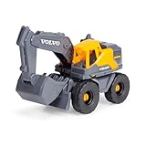 Dickie Toys - Volvo Escavatore Tough (26 cm) - Escavatore a pala giocattolo per bambini dai 3 anni in su, con ruota libera, braccio mobile e pala, adatto come giocattolo di sabbia