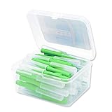 40Pcs Spazzolino Interdentale Flessibile Testa Push-Pull Plastica Spazzole Denti A Forma Di Igiene Orale Strumento Da Viaggio Verde 0.8mm