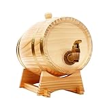 Botte di vino da 3 litri in legno con tappo e rubinetto, botte per whisky, birra, vino