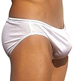 Topgrowth Costume da Bagno Uomo Slip da Bagno Swimwear Bottoms Briefs per Nuoto Estivo in Mare e Piscina (Bianco, L)