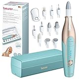 Beurer MP 84 Fresa elettronica per Unghie Professionale Cordless con Batteria Ricaricabile, 10 Accessori per Manicure e Pedicure e Pratica Custodia con Funzione di Ricarica