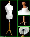 The Shopfitting Shop Uomo da Sarto Manichino Bust Display Dummy Base Tripod in Legno