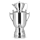 BEEM SAMOWAR 3008C - 8 l |Teebereiter elettrico | 2500 W | Acciaio inox | Contenitore d'acqua von 8 Litri | Teiera da 1,5 Liter | Adatto per privati, Hotel, Gastronomie