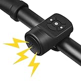 Flintronic Campanello Elettrico per Bicicletta, Campanello Bici Impermeabile IPX4, Campanello Bici Elettronico, Campanello per Bicicletta Elettrico, 22.2-31.8 mm per Ciclismo Scooter MTB BMX, Nero