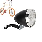Luce Anteriore per Bicicletta Retrò, Faro Anteriore per Bicicletta Retrò 3 LED Luce Notturna per Avviso di Sicurezza Vintage Decorazione per Bici