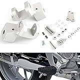 For BMW R 1200 RT 2014-2018, R 1250 RT 2019 2020 2021 Kit di abbassamento delle motociclo Pedane del pilota anteriore Poggiapiedi R1200RT R1250RT R1200 R1250 RT (Silver)