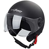 Casco Jet Demi Urban Moto Omologato ECE 22-06 Avio Sferica SonicMoto Nero Opaco L