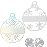 2pz Fustelle Palline di Natale, Fustelle Natalizie Palle Fiocchi di Neve Stencil Cutting Dies per Ciondoli Biglietti Lavoretti Natalizi Decorazione Fai da Te