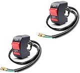 Greluma 2 Pezzi Manubrio del Motociclo Interruttore a Levetta On Off Interruttore a Pulsante Bicicletta Parte Sintonizzazione Moto per U5 U7 U2 LED Faro Scooter Electrombile