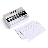 Miquelrius - Flashcards, Schede di studio, 100 flash cards a righe per appunti, Formato 95 x 65 mm, Cartoncino 200 g/m², Materiale scolastico e da ufficio per il ritorno a scuola
