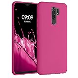 kwmobile Custodia Compatibile con Xiaomi Redmi 9 Cover - Back Case per Smartphone in Silicone TPU - Protezione Gommata - rosa shocking