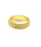 Marrocu Gioielli - Fede Sarda 2 Fili Argento Dorato Nido d'ape Tutto Giro