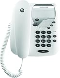 Motorola Voice Telefono fisso CT1 – 3 tasti di selezione diretta, 10 memorie, funzione muto, indicatore LED di chiamata persa, montaggio a parete, ideale per casa o ufficio