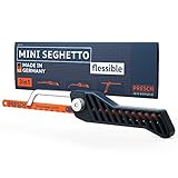 Presch Mini Seghetto per Metallo flessibile 300mm - Seghetto a mano 3 in 1 con lama per metallo - Impugnatura regolabile con lama per metallo - Piccola sega per ferro