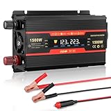 Convertitore Di Tensione 1500W,Power Inverter 12V 220V,Premio Avec Allume Cigare,2 Porte Usb,Invertitore Di Tensione Per Auto,Camper