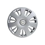 Kit di 4 copricerchi adattabili - per OPEL ASTRA CORSA COMBO MERIVA SIGNUM VECTRA ZAFIRA (LOGO CROMATO) - diametro 15"