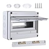Scatola di distribuzione a parete, scatola di protezione impermeabile IP65, ideale per giardini o aree esterne, conforme agli standard per ambienti umidi (12moduli)