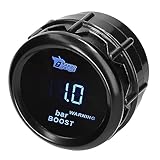 MOCNT Manometro Turbo Boost 2" 52mm Indicatore Calibro Turbo Boost per Auto Bar Luce Blu Digitali Turbo Boost Strumenti Misuratore di Pressione Boost Gauge con Sensore