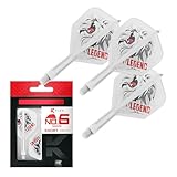Target Japan K Flex Sistema di Alette e Aste per Freccette, No.6 | Confezione da 3 Kflex all in One Flight, Bianco Paul LIM Accessori Freccette | K-Flex Dart STEM - Corto (19mm)