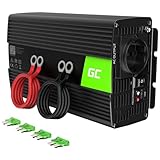 Green Cell® 1000W/2000W 12V 220V/230V Onda Modificata Inverter Invertitore di Tensione Fotovoltaico DC AC per Camper Auto Convertitore di Potenza, Trasformatore sinusoidale modificata Porta USB