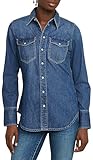 G-STAR Slim Western Shirt Magliette, Blu (Faded Noosa Blue D24343-d252-g310), XS Donna