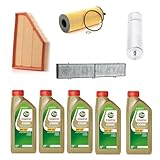 KIT TAGLIANDO COMPLETO FILTRI + OLIO CASTROL 5W30 COMPATIBILE CON BMW 320D E90-E91 177CV