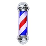 BarberPub Palo barbiere classico 75cm strisce LED rotanti bianco blu rosso per barbiere parrucchiere segno 6154-L016B