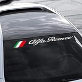 SJPJDGFC Striscia Parasole Parabrezza Auto, per Alfa Romeo Giulietta GT 159 147 156 Mito Brera Adesivo Parabrezza Auto Anteriore lunotto Posteriore Decalcomania striscioniaccessorio
