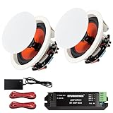 STUDIOFINIX Altoparlante da soffitto Bluetooth da 6,5 pollici, potenza massima 300 Watt per interni come cucina, soggiorno, studio, cantina, home theater e terrazza coperta