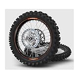 Kit Adesivi Cerchi Compatibili con KTM SX SXF EXC EXC-F Grafiche per Ruote da 18" 19" 21" Pollici Motocross Enduro Tutti gli Anni e Cilindrate (Lucido)