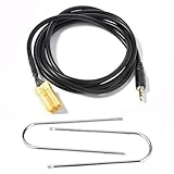 GeekerChip adattatore cavo AUX verso Jack da 3,5 mm e 2 chiave di smontaggio autoradio per Fiat Grande Punto Alfa Romeo 159