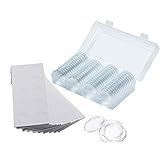 Jiusion 60 pezzi contenitore per monete in plastica EVA con capsule rotonde, con 1 scatola portaoggetti e 60 pezzi di guarnizione protettiva in schiuma per la raccolta di monete da 19 mm a 41 mm
